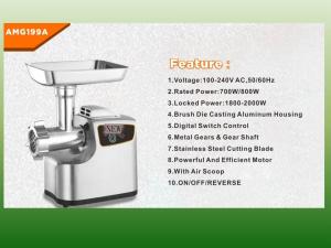 China Optional Digital Meat Grinder/meat mincer with air scoop/electric meat grinder GK-AMG199A factory