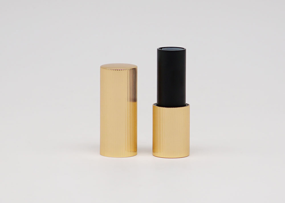 SGS Black Gold Cylinder Lipstick Containers Bulk For Cosmetics