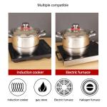 Multi-function Silver Kitchen Cookware Cooking Pot Set Stainless Steel Soup &
