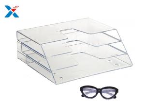 China Office Clear Acrylic Magazine Holder , Acrylic Brochure Holders Eco - Friendly factory