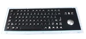 China PS2 , USB Black Metal Keyboard / industrial metal keyboard RS232 for EPP factory