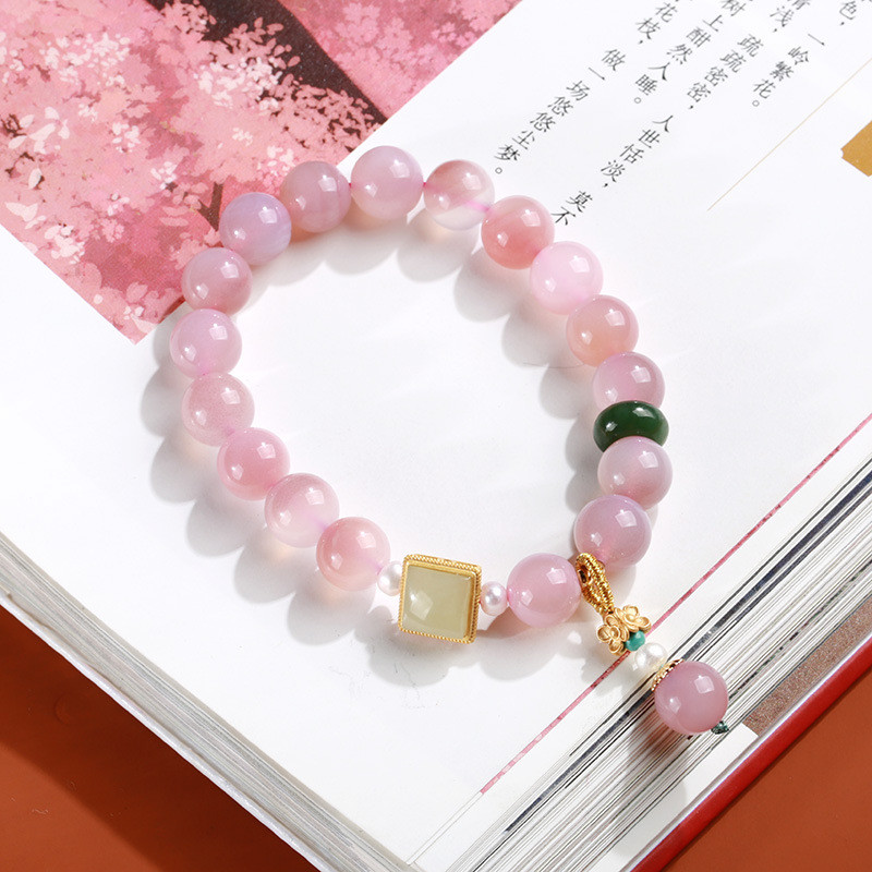 Exquisite Agate Fashion Classic Lucky Handmade Natural Stone Elastic Beaded Bracelet Friendship Couple Tiger Eye Black Agate Stone Bracelet Jewelry