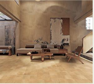 China Anti-Slip Light Brown Exterior Floor Eco-Friendly Ceramic Tiles For Bedroom 600x600m factory