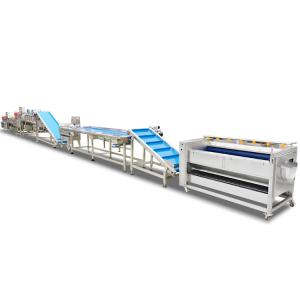 China Brush Type SUS304 Air Bubble Vegetable Washer High Pressure Spray factory