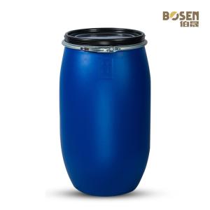 China Cylindrical 120L Water Barrel HDPE Plastic Blue Drum Solid Liquid factory