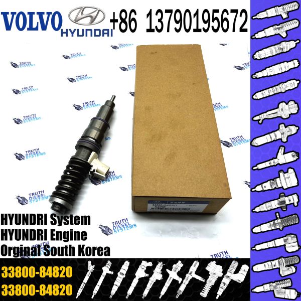 China Diesel Injector 33800 84820, 33800-84820, 3380084820, 21306407 BEBE4D19002 for Hyundai D6CC engine factory