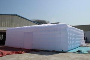 China Huge tent for garden party events wedding colorful lighting Square bubble tents factory