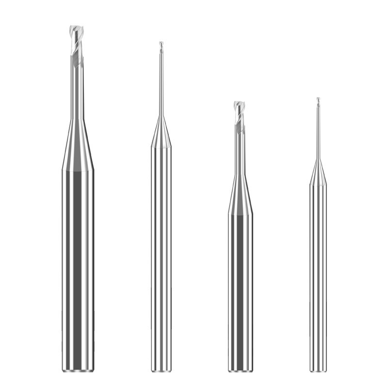 Carbide Long Neck Flat Milling Cutter Micro Diameter Series
