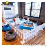White Package Set Soft Kids Play Room With Inflatable Bounce Castle House