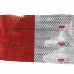 Size 15cm×5cm Reflective Tape For Commercial Vehicles Red white