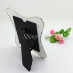 Shinny Gifts Glass Photo Frame with Butterfly for Wedding Favor