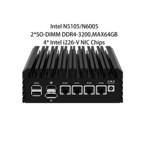 Zynshield Desktop Firewall Intel N5105 Pfsense Ubuntu Linux 5*2.5g Rj45 Ethernet