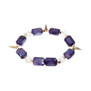 China Jasper Crystal Elastic Beaded Bracelets Engraved Logo Handmade Bracelet With Beads factory