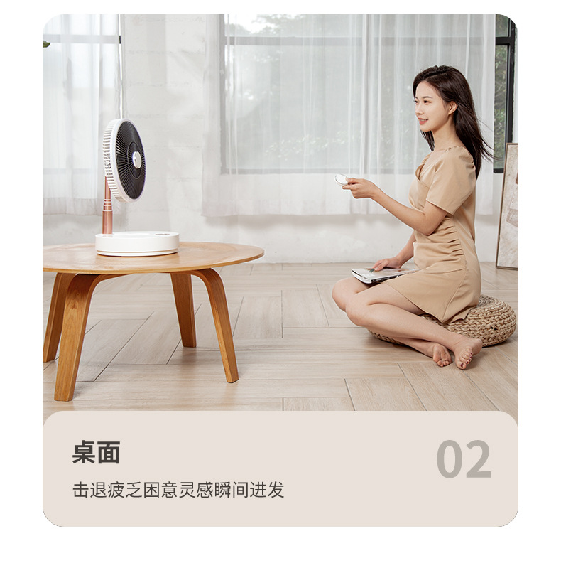 220V Adjustable Powerful Rechargeable Floor Standing Electric Fan with Remote Control