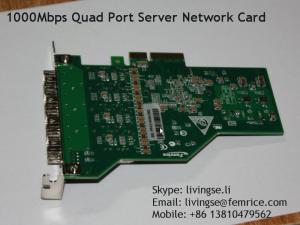 China 1000Mbps 4 ports fiber optical network card factory