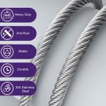5/16" Galvanized Stainless Steel Aircraft Cable Wire Rope 7x19 Strand for Boat