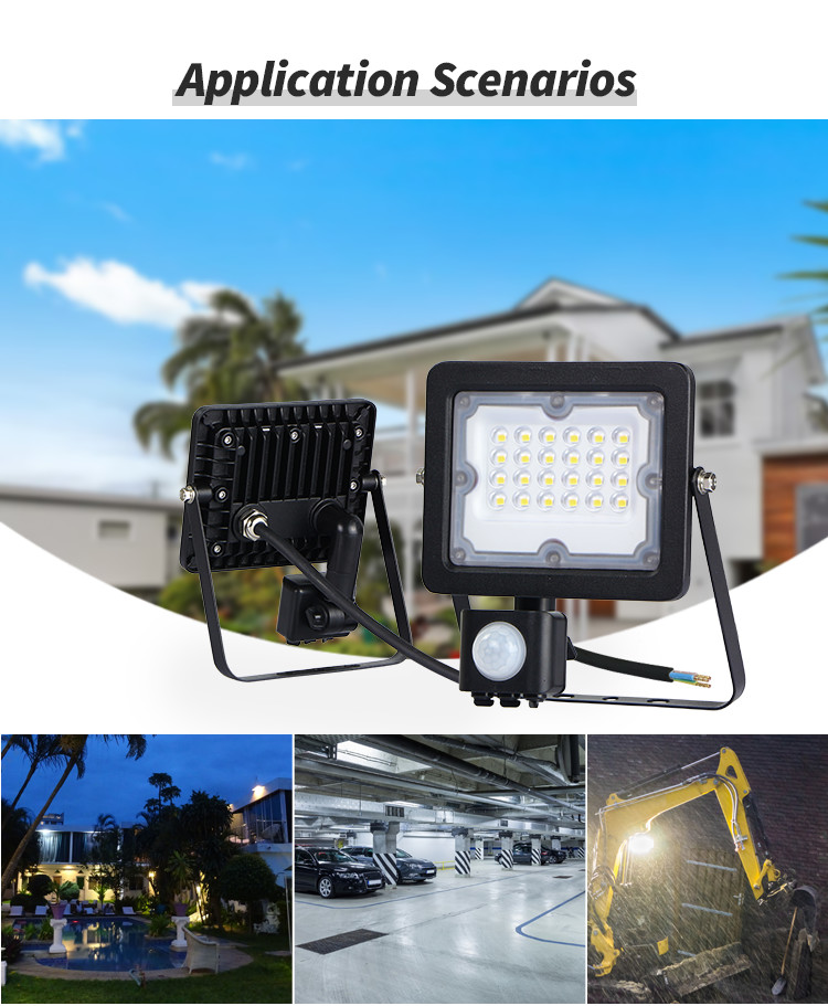 260V Security LED Floodlights Eave Mount 10 W 30 W 50 W Outdoor Motion Sensor Flood Light