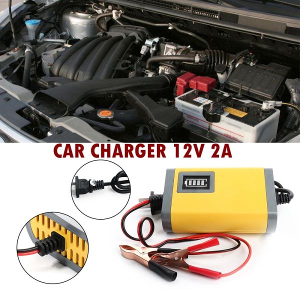 AGM VRLA Lead Acid GEL 2A Smart Car Battery Charger Full Automatic Intelligent
