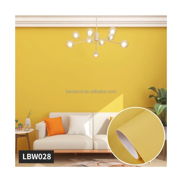 Matt Surface Textured Wall Paper for Interiors Homes Plain Color Vinyl Self-Adhesive Wallpaper Peel Stick Entertainment