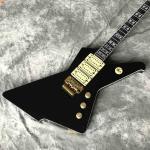 Custom High Gloss Black Destroyer Duplex Tremolo System Electric Guitar in Black