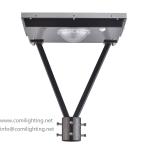 150LM/W 7500lm 50Watt Solar Led Post Light PIR Sensor