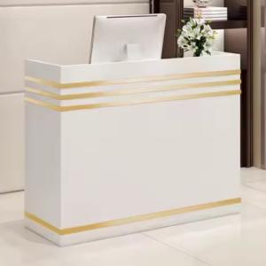 China Modern Retail Wooden Boutique Reception Desks Office Register Checkout Counters furniture factory