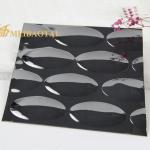 0.9 Mm Stainless Steel Sheet , DIN Black Oval Pattern Ss Embossed Sheet