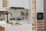 All Wood RTA Kitchen Cabinets Elegant White 18mm Chip Board Furniture