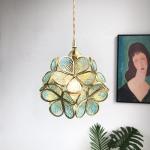Colorful Flower Shape Indoor Nordic Glass Pendant Light And Chandeliers Luxury