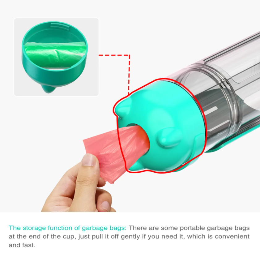Multifunctional Portable Dog Water Bottle Leakproof Retractable Lightweight Pet Water Dispenser Bottle