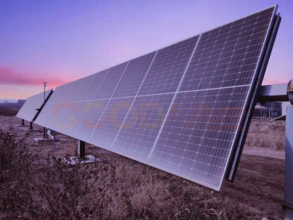 Solar Power Generation Single Axis Solar Tracking System PV Panel Use