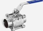 SS Welded Ends Sanitary Ball Valves Two Way 1" X0.065 ISO9001 Approved