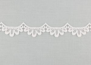 China Scalloped Edge Venice Lace Trim Organic Cotton Wedding Embroidered Lace Trim For Bridal Show factory