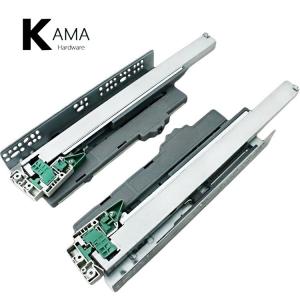 China 25KGS Foldable KAMA Soft Close Drawer Slides Galvanized Steel Material factory