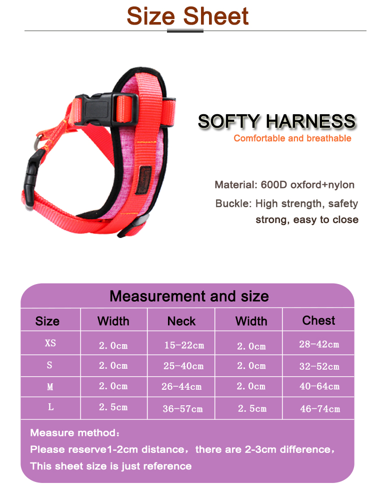 No Pull Custom Nylon Dog Harness , Easy Walk Nylon Dog Pet Harness For Walking
