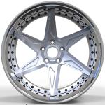 Silver Deep Concave Forged Wheels 3 Piece 18 Inch Big Lip Rim