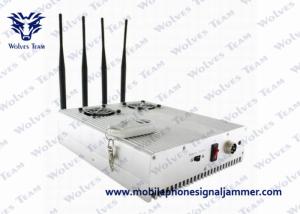 China Desktop Cell Phone Blocker With 2 Cooler Fans , Mobile Jammer Device CDMA 3G GSM factory