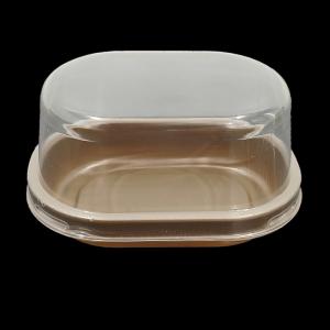 China Customizable Food Grade PP Cheesecake Tray with PET Lid factory
