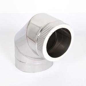 China Right Angled Insulated Chimney Pipe Multifuel Wide Locking Band High Performance factory