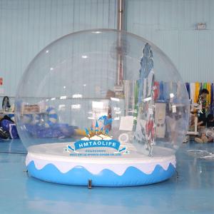 China Blue Inflatable Bubble House With Jumping Pvc Transparent For Outdoor Party factory