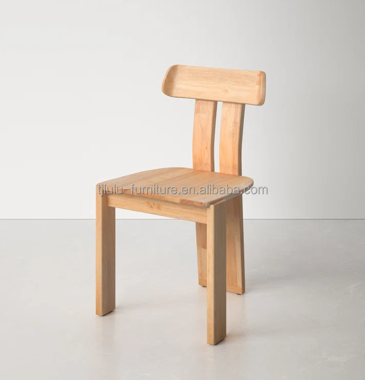 Solid Wood Dining Chair Vintage High Back Furniture for Modern Home Collection