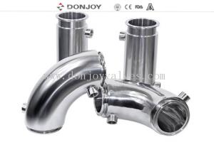 China Jacketed Insulation Welding Elbow Stainless Steel Sanitary Fittings Insulation Welded Pipe factory