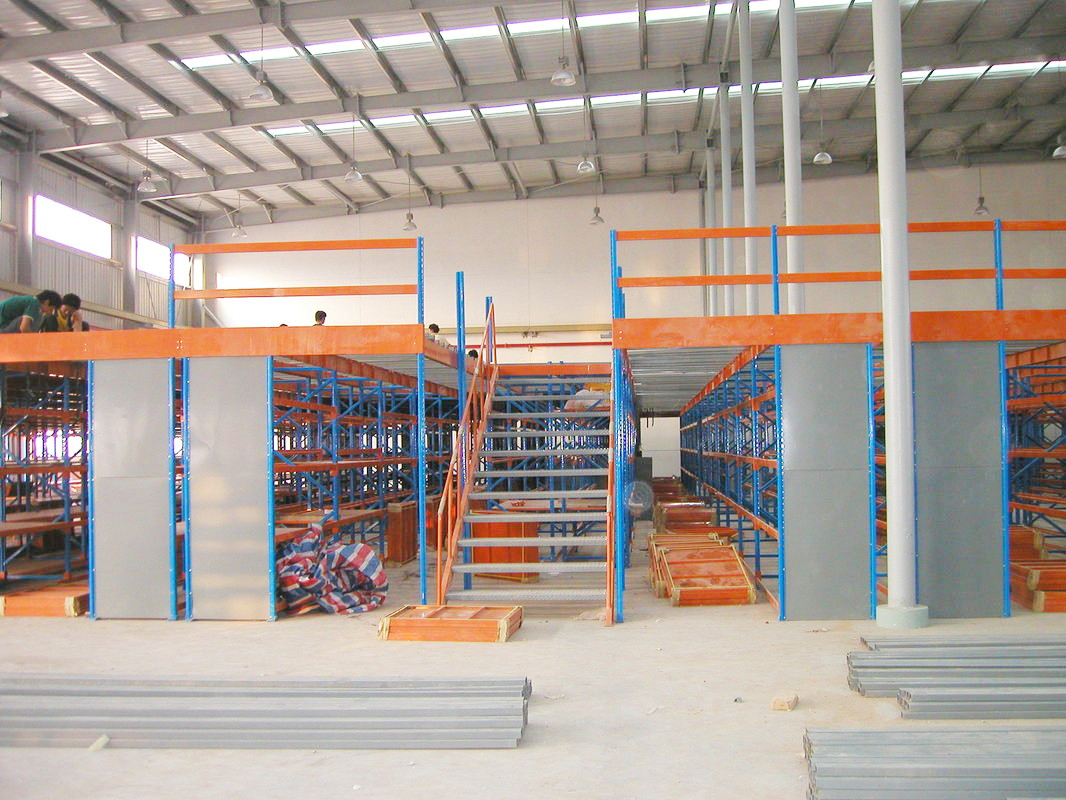 Multi Level Design Warehouse Storage Steel Q235B Mezzanine Flooring Racking Systems