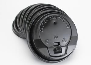 China 80mm 90mm black Paper Cups Lids , Custom Printed Disposable Coffee Cups factory