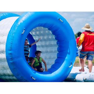 0.9mm PVC Tarpaulin Inflatable Water Walking Roller Ball With Durable Net