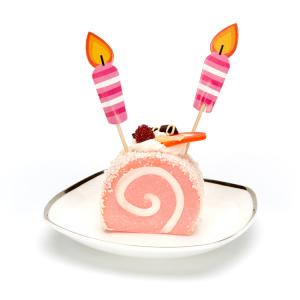 China Portable Candle Shape Dessert Cake Paper Cupcake Topper factory