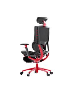 China PA Castor Ergonomic Leather Desk Chair Height Adjusting Arm Desk Chair With Foot Support factory