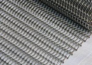 China 304 Balanced Weave Conveyor Belts , Wire Mesh Belt For Vegetable Washing Oven factory