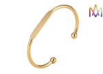 Solid Brass Flat Cuff Bracelet