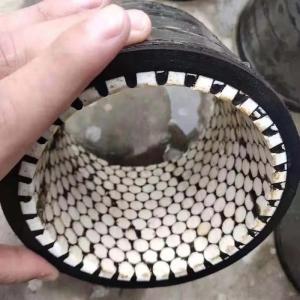 China Flexible Dredging Ceramic Hose Pipe And Bends Rubber Lined factory